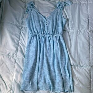 Sienna Sky Light Blue Floral Print Mini Dress